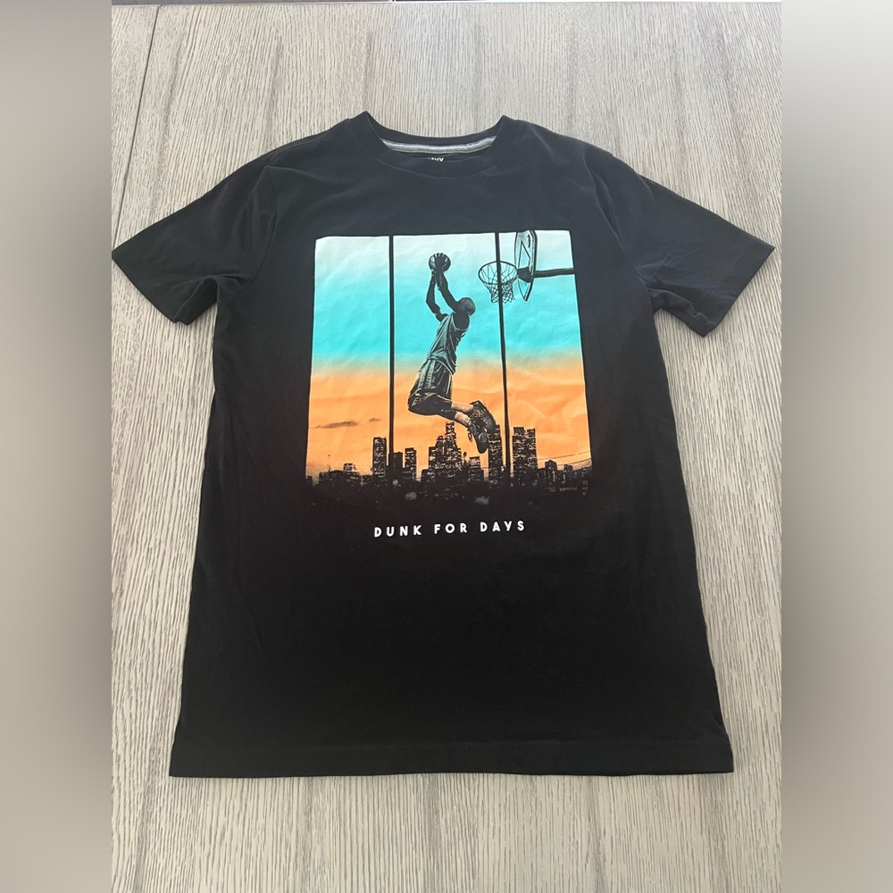 Old navy youth Boys Black 'Dunk For Days' Graphic T-Shirt